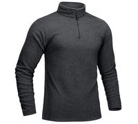 KEFITEVD Mens 1/4 Zip Fleece Sweatshirt Long Sleeve Half Zip Polar Fleece Pullover Thermal Winter Sweater,Black,M