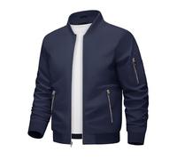 KEFITEVD Men's Jacket Summer Thin Baseball Jackets Sports Outwear Work