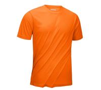 KEFITEVD T-Shirt UV Protection for Men Lightweight Quick Dry Short Sleeve Tops for Casual Golf Gym Exercise,Orange,2XL