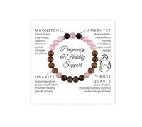 Kefley Pregnancy Crystal Bracelet for Expecting Mom Bead Bracelet for Women, S, no gemstone