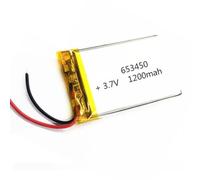 KEFLSLFRN 3.7V 1200Mah 653450 Li-Polymer Li Battery compatible with TABLET MP3 POWER BANK CHARGING POWER SMART WATCH GPS DVD