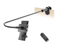 Kefotic Gooseneck Tablet Holder for Kindle Reading in Bed with Remote Page Turner, Hands Free Desk Bedside Lazy Arm Stand for Kindle Accessories, Gifts for Readers (Obsidian Black)