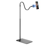 Kefotic Magnetic Gooseneck Phone Holder for Bed Laying Down, Height Adjustable Bedside Floor Stand with Flexible Arm for iPhone Tiktok Scrolling, Headboard Phone Mount for Reading