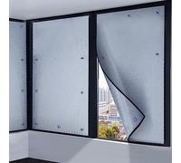 kefu01 Double Aluminium Bubble Insulation Foil,Total Blackout Privacy Window Film,Heat Reflective Window Film,Anti UV Window Tint,Sun Block Window Sticker,for Glass,Bathroom (40x100cm/16''x39'')