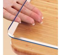 kefu01 No Shrinkage Wipeable Transparent Tablecloth Protector,Waterproof Table Protector,1.8mm PVC Soft Glass Table Cover Protector,with Beveled Edge,for Kitchen Dining Tabletop (60x120cm/24x47in)