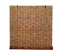 kefu01 Retro Bamboo Roll Up Window Blind,Carbonization Reed Curtains,Lifting Shutters,Sunshade/Eco Bamboo Roller Blinds,Bamboo Blinds,with Accessories,for Outdoor and Indoor (65x110cm/26x43in(WxH))
