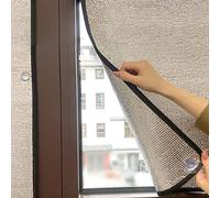 kefu01 Thermal Insulation Reflective Film,Total Blackout Window Film,Double Aluminium Bubble Insulation Foil,No Glue Anti Glare Anti UV Sun Protection Privacy Window Tint Film (60x200cm/24''x79'')