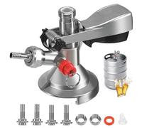 Keg Closure Tap Head G5/8 Thread, Keg Closure Tap Head Type A with Pressure Relief Valve 304 Stainless Steel Brewing Beer Barrel Taps Keg Combination Tap Head for Home Brewing System, Bars