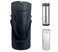Keg Cooler Bag, 5 Gallon Insulated Home Brewing Fermentation Cooler, Waterproof Beer Keg, Corny Brew (27" Hx13 D, 2 Handles Shoulder Strap)