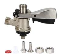 Keg Coupler,G5/8 S Type Brewing Draft Beer Keg Taps Brass 304 Stainless Steel Coupler Dispenser for Home Bars Hotels Restaurants Family Gatherings (G5/8 S Type)
