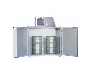 Keg fridge, keg cooler for 4 kegs - Set, stainless steel