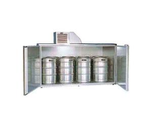 Keg fridge, keg cooler for 8 kegs, galvanised sheet steel