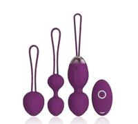 Kegel Balls Weights Pelvic Floor Silicone Set Vibrating with Remote for Exercise Muscle Training Bladder Control After-Birth Recovery Incontinence Relief