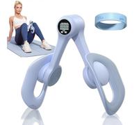 Kegel Pelvic Floor Trainer for Women with Counter, 360° Rotation Pelvic Floor Exercise Devices, Inner Thigh & Leg Strengthener with 20LB Resistance Band, Home Workout Equipment for Hips & Arms, Blue