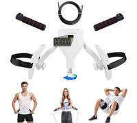 Kegel Smart Clip Trainer for Men & Women 3-in-1 Pelvic Floor Exercise Devices with Counter, 0-77lbs Adjustable Thigh Master, Workout Equipment for Glutes Arms and Core(White)