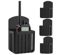 KEGGTUN 4PCS Magnetic Walkie Talkies Holder for BAOFENG, Universal Two Way Radio Bracket for pxton, Magnet Bracket with Adhesive Back Rack for Motorola Midland MOICO