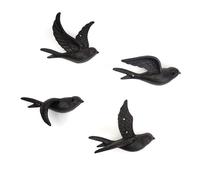 KEGGTUN Flying Bird Cast Iron Hooks, Heavy Duty Vintage Hooks for Coats, Flying Style Iron Cast Decorative for Farmhouse Bags Hats Towels Pack of 4