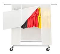 Kegoupdys 4.5 FT Clothes Rail Cover PEVA Garment Racks Cover Translucent Closet Cover with 2-Way Zip Wardrobe Covers for Single Rail. (Rail not Included)