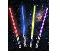 KEGOZ 7 Color Retractable Light Saber, Light sabers Star Wars, Light Sabers with Motion Sensors, Light up Sword Ideal for Teenagers Gift, Halloween Xmas Dress Up Parties, Birthday Present (4PCS)