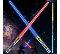 KEGOZ 7 Color Retractable Light Saber, Light sabers Star Wars, Light Sabers with Motion Sensors, Light up Sword Ideal for Teenagers Gift, Halloween Xmas Dress Up Parties, Birthday Present (2PCS)