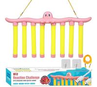 KEGOZ Catching Sticks Game, Falling Sticks Catching Game with 3 Dropping Speeds, Drop It Catch It Win It Reaction Game, Catch The Stick Game, Drop Sticks Games for Kids & Adults (Pink)