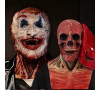 KEGOZ Double Layers Scary Halloween Masks, Creepy Full Head Skull Mask, Halloween Horror Cosplay Costume Latex Props for Adults Party