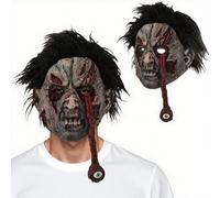 KEGOZ Scary Zombie Mask, Vampire Head Mask with Eyeball, Realistic Creepy headgear for Halloween Horror Costume, Creepy Props for Cosplay, Costume Parties (brown)