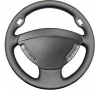 KEHEXIN Black Artificial Leather Hand Sewn Steering Wheel Cover Wrap,for BMW 7 Series (E65/E66) 2001-2008