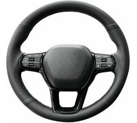 KEHEXIN Black Artificial Leather Hand Sewn Steering Wheel Cover Wrap,for Honda Civic 11 XI 2021-2022
