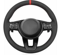 KEHEXIN Black Artificial Leather Hand Sewn Steering Wheel Cover Wrap,for Honda HR-V 2021