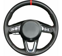 KEHEXIN Black Artificial Leather Hand Sewn Steering Wheel Cover Wrap,for Mazda 3 for Mazda 6 /CX-3 /CX-5 /CX-9 /for Toyota Yaris