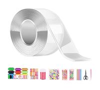 Keho Keho Kehongdun Nano Tape Bubbles, Double Sided Tape with Sequins, DIY Craft Waterproof Blow Bubble Nano Glue, Transparent, 5cm * 3M