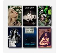 kehoese A Set Of 6 Billie Poster Eilish Music Vintage Collage Cover Wall Art Canvas Posters Room Decorative Aesthetic Print Decor 08x12inch(20x30cm) Style-1