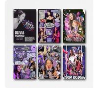 kehoese A Set Of 6 Olivia Poster Rodrigo Music Collage Vintage Cover Wall Art Canvas Posters Room Decorative Aesthetic Print Decor 08x12inch(20x30cm) Style