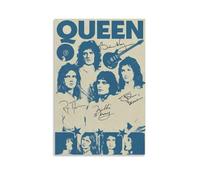 kehoese Queen Poster Rock Band Music Vintage Signed Cover Posters for Room Aesthetic Canvas Wall Art Bedroom Decor12x18inch(30x45cm)