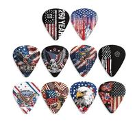 KEIAHUAN 10 Pack Celluloid Guitar Pick Variety Pack Thin/Medium/Heavy Thickness for Acoustic Guitar, Electric Guitar, Bass, Ukulele 0.96mm for Beginner & Casual Players