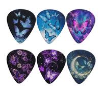 KEIAHUAN Butterfly Guitar Pick for Womens Girls,6 Pack Guitar Picks Classical Triangle Heavy Guitar Plectrums for Bass,Acoustic Guitars for Women Guitarist