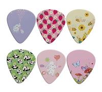 KEIAHUAN Cute Guitar Picks - Guitar Accessories - Guitar Picks for Acoustic Guitar, Electric Guitar, Bass Guitar - Natural Feel, Warm Tone, Medium, 6-pack