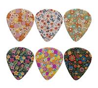 KEIAHUAN Flower Heavy Guitar Picks Classical Triangle 0.96mm Non-Slip Guitar Plectrums Fit for Beginner Guitar Lovers Guitarists
