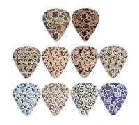 KEIAHUAN Guitar Picks for Acoustic Guitar 10 Pack Duck Camo Hunting Classical Triangle 0.96mm Heavy Guitar Plectrums for Bass, Acoustic Guitars Electric Guitar