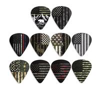 KEIAHUAN Guitar Picks for Bass, Electric, Acoustic Guitar American Flag Camo Classical Triangle 0.96mm Guitar Accessories Ideal for Beginner to Intermediate Players