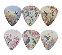 KEIAHUAN Ukulele Picks Heart Shape Guitar Picks Celluloid Guitar Plectrums Flower Hummingbird Guitar Pick Heavy Heavy Guitar Pick for Acoustic Electric Bass Guitar