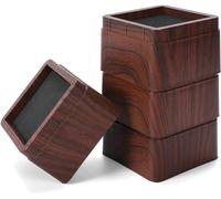 KEIBIKEIDI 3 Inch Stackable Bed Risers Heavy Duty Furniture Risers ， Lifts Up to 2200 LBs Couch Sofa Desk Table Chair Risers (Stackable Wood Grain), Set of 4