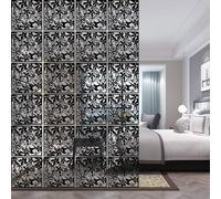 KEIBIKEIDI Hanging Room Divider Screens Made of Environmentally PVC,Simple and Modern Black Hanging Panel Screen for Decoration Home, Livingroom,Bedroom, Kitchen, Dining Room,Hotel and Bar(16PCS)
