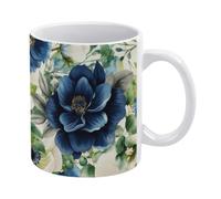 KEIGPERI Eucalyptus Leaves Botanicals Coffee Cup Ceramic Coffee Mug Tea Cup