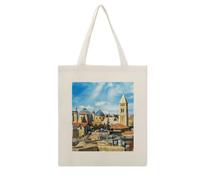 KEIGPERI Jerusalem Old City Church_ Canvas Tote Bag Aesthetic Tote Bag