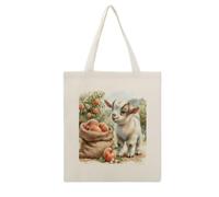KEIGPERI Lambs Under The Orchard Canvas Tote Bag Aesthetic Tote Bag