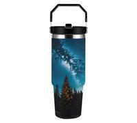 KEIGPERI Natural Forest Starry Sky Moon Water Bottle Tumbler Coffee Cup