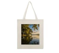 KEIGPERI Trees by The Lake Canvas Tote Bag Aesthetic Tote Bag