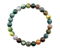 keigtuxh Natural Raw Stone Beaded Bracelet 6/8/10mm Agate Crystal Unisex | natural stone styles 6/8/10mm sizes raw agate crystal elastic stretch unisex single strand bracelet gift for men women